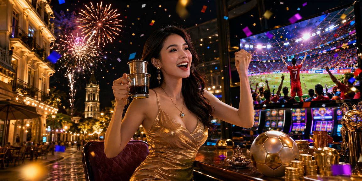 Người chơi slots tại quán cà phê Hà Nội thưởng thức trò chơi trực tuyến