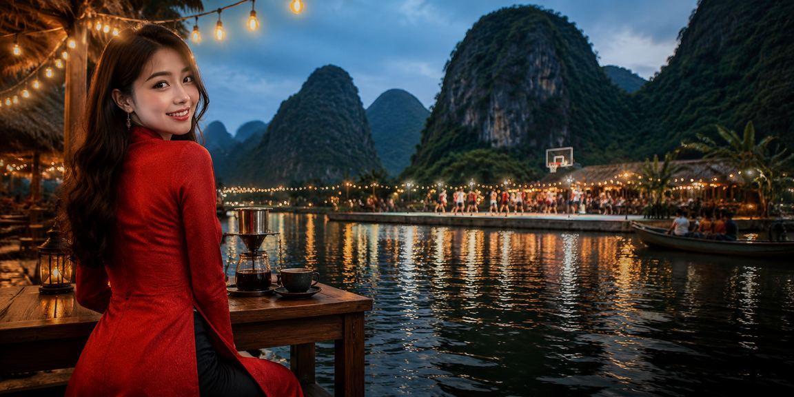 Người dùng tại Ninh Bình tham gia cá cược bóng rổ trong trang phục áo dài truyền thống